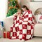 Candy Cane Throw Blanket Red Christmas Blanket 50x60 inches, Ultra Soft Cozy Decorative Throw Blanket for Couch, Sofa and Bed for Xmas